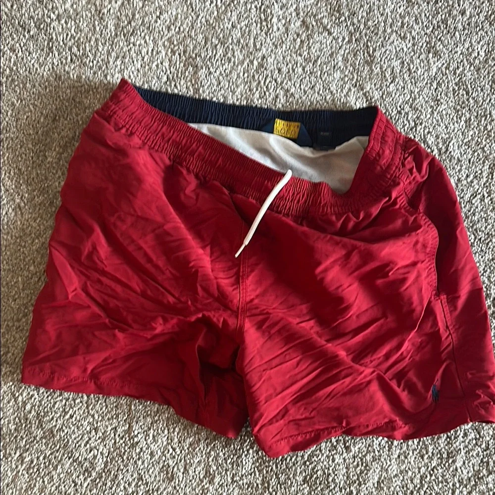Ralph Lauren Red Swim Trunks